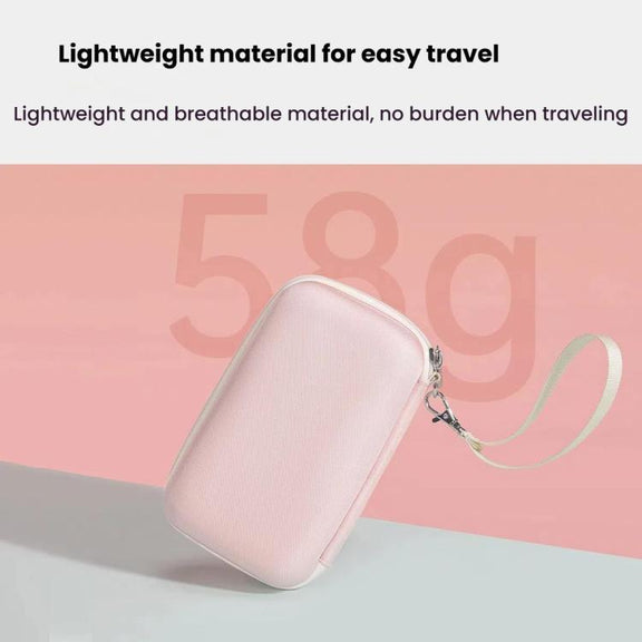 Cwatcun D204 Small Convenient Microslice Storage Bag Compact Digital Camera Water-resistant Hard Case(Pink)