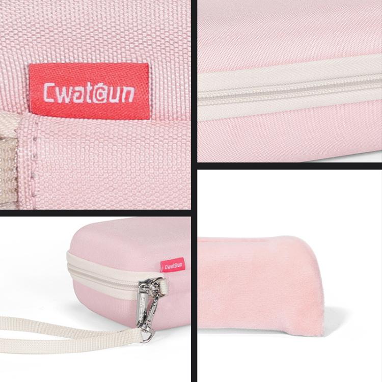 Cwatcun D204 Small Convenient Microslice Storage Bag Compact Digital Camera Water-resistant Hard Case(Pink)