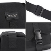 Cwatcun D186 Small Anti-scratch Lightweight Camera Shoulder Bag Camera Portable Crossbody Storage Bag(Black)