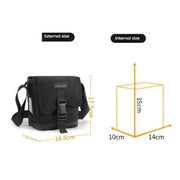 Cwatcun D186 Small Anti-scratch Lightweight Camera Shoulder Bag Camera Portable Crossbody Storage Bag(Black)