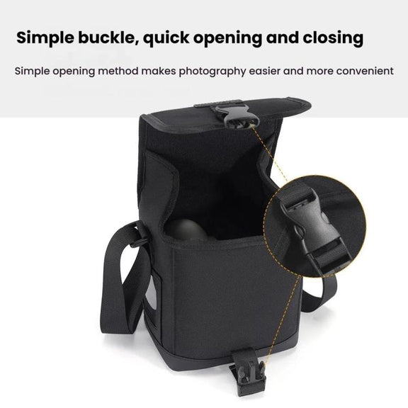 Cwatcun D186 Small Anti-scratch Lightweight Camera Shoulder Bag Camera Portable Crossbody Storage Bag(Black)
