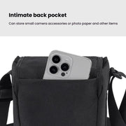 Cwatcun D186 Small Anti-scratch Lightweight Camera Shoulder Bag Camera Portable Crossbody Storage Bag(Black)