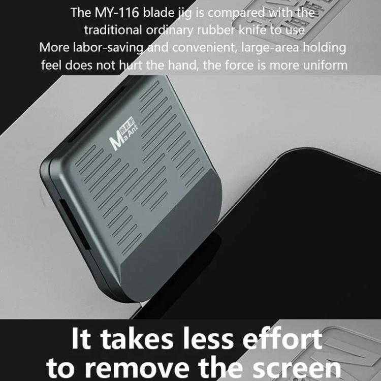 MaAnt MY-116 Magnetic Double-sided Blade Fixed Fixture Cell Phone Repair Removal Screen Shoveling Degumming Knife(Without Blade)