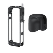 aMagisn Metal Cage for Insta360 X5 Wind Noise Reduction, Shockproof Mount with Dual Cold Shoe(Black)