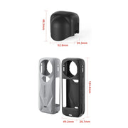 aMagisn Body Case+Lens Cap For Insta360 X5 Action Camera Protective Accessories Black