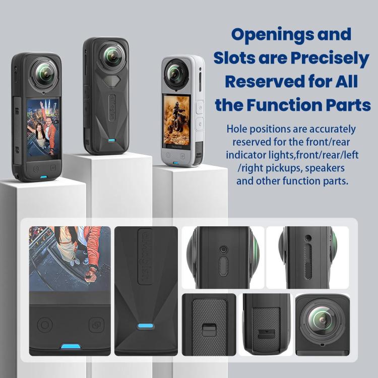 aMagisn Body Case For Insta360 X5 Action Camera Protective Accessories Black - free shipping - PMC Jewellery - Order now!