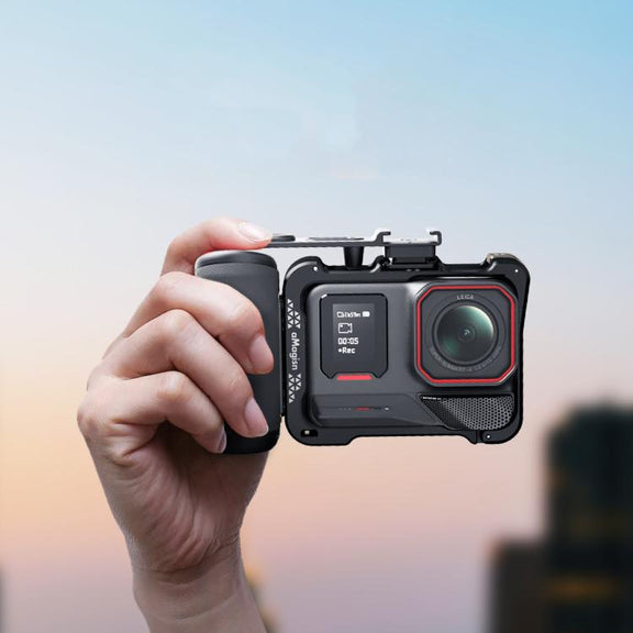 aMagisn Xplorer Grip Kit Street Vlogging Handle For Insta360, DJI Action, and GoPro Hero Series Action Cameras