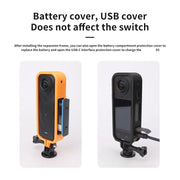 For Insta360 X5 360 Camera CQT Expandable Protective Cage Shockproof Case Horizontal Black
