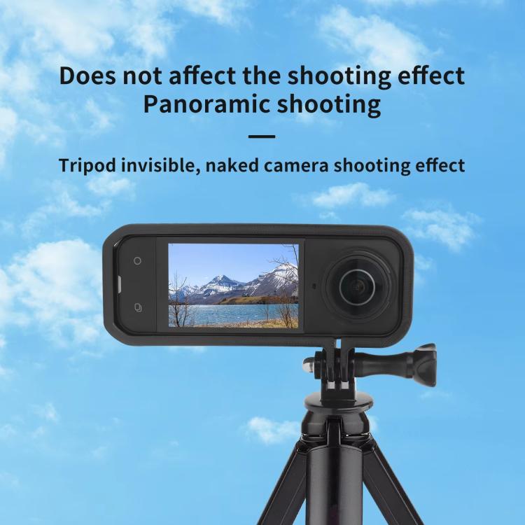 For Insta360 X5 360 Camera CQT Expandable Protective Cage Shockproof Case Horizontal Black - free shipping - PMC TechLife - Order now!