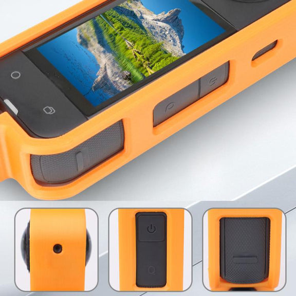 For Insta360 X5 360 Camera CQT Expandable Protective Cage Shockproof Case Horizontal Black