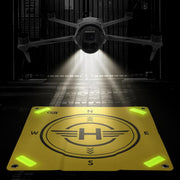 CQT 55cm Universal Reflective Drone Landing Pad Dual-Sided Water-resistant Foldable Mat with Ground Pegs(Two-Tone)