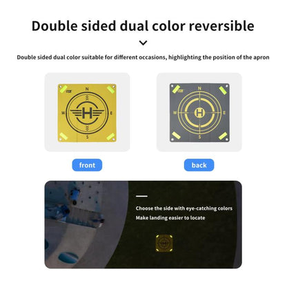 CQT 55cm Universal Reflective Drone Landing Pad Dual-Sided Waterproof Foldable Mat with Ground Pegs(Two-Tone) - free shipping - PMC Jewellery - Order now!