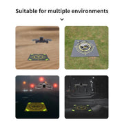 CQT 55cm Universal Reflective Drone Landing Pad Dual-Sided Water-resistant Foldable Mat with Ground Pegs(Two-Tone)