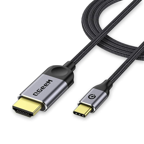 QGeeM USB-C/Type-C To HDMI Cable 4K 30Hz For Screen Mirroring & Extended Display, Cable Length: 1.2m