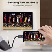 QGeeM USB-C/Type-C To HDMI Cable 4K 30Hz For Screen Mirroring & Extended Display, Cable Length: 1.8m