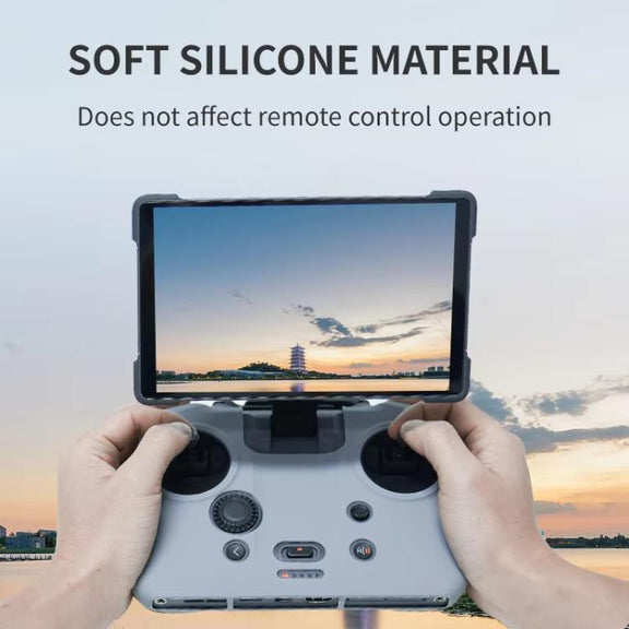 For DJI RC Pro 2 Remote Control Silicone Case Screen and Body Protective Cover(Gray)