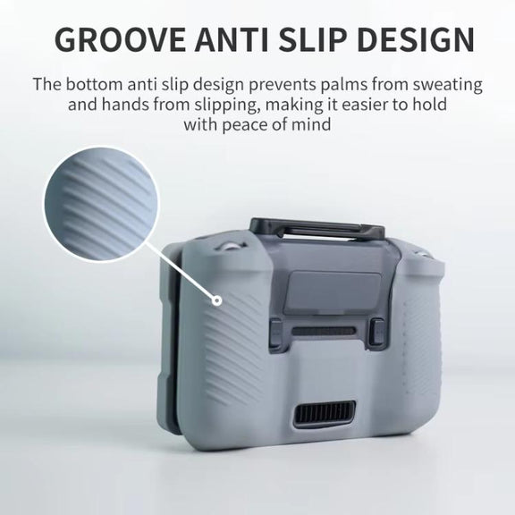 For DJI RC Pro 2 Remote Control Silicone Case Screen and Body Protective Cover(Gray)