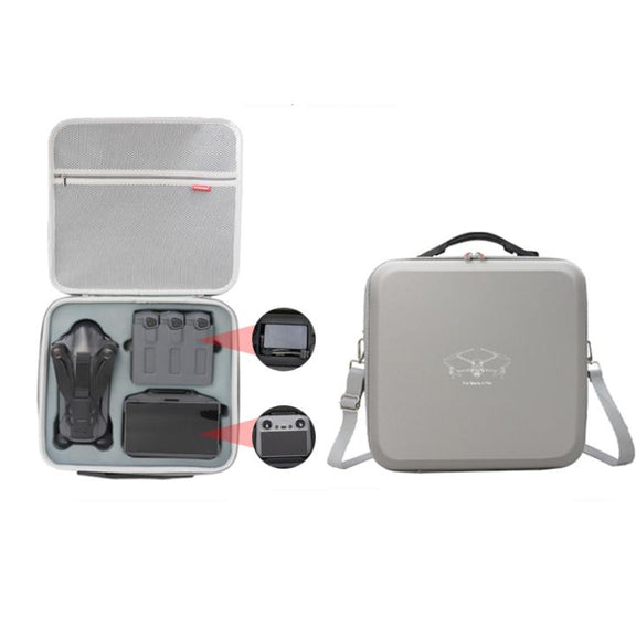 For DJI Mavic 4 Pro Fly More Combo / Creator Combo Carrying Case Durable PU Crossbody Shoulder Bag(Gray)