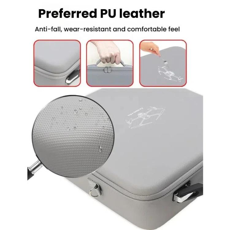 For DJI Mavic 4 Pro Fly More Combo / Creator Combo Carrying Case Durable PU Crossbody Shoulder Bag(Black) - free shipping - PMC TechLife - Order now!