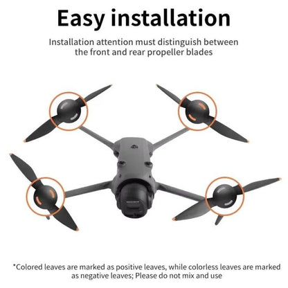 For DJI Mavic 4 Pro Drone RCSTQ Low-Noise Quick-Release Propellers Replacement Blades(Black Orange) - free shipping - PMC Jewellery - Order now!