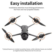 For DJI Mavic 4 Pro Drone RCSTQ Low-Noise Quick-Release Propellers Replacement Blades(Black Orange)