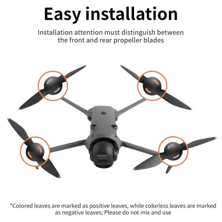 For DJI Mavic 4 Pro Drone RCSTQ Low-Noise Quick-Release Propellers Replacement Blades(Black Orange)