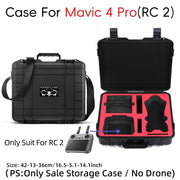 For DJI Mavic 4 Pro Fly More Combo RC 2 Explosion-Proof Box EVA Shockproof Storage Case With Shoulder Strap(Black)