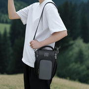 Cwatcun D1 Small Lightweight Portable Leather Film Material Camera Crossbody Bag