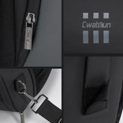Cwatcun D1 Small Lightweight Portable Leather Film Material Camera Crossbody Bag