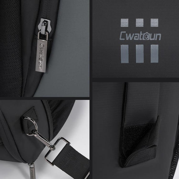 Cwatcun D1 Small Lightweight Portable Leather Film Material Camera Crossbody Bag