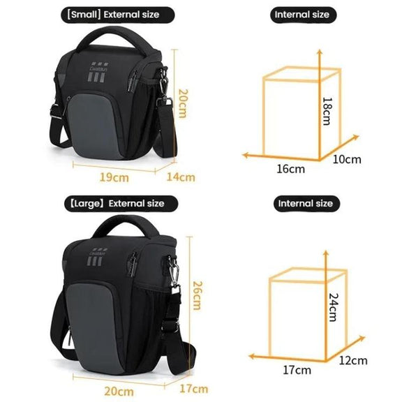Cwatcun D1 Small Lightweight Portable Leather Film Material Camera Crossbody Bag