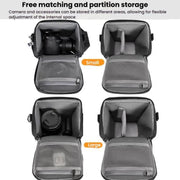 Cwatcun D1 Small Lightweight Portable Leather Film Material Camera Crossbody Bag