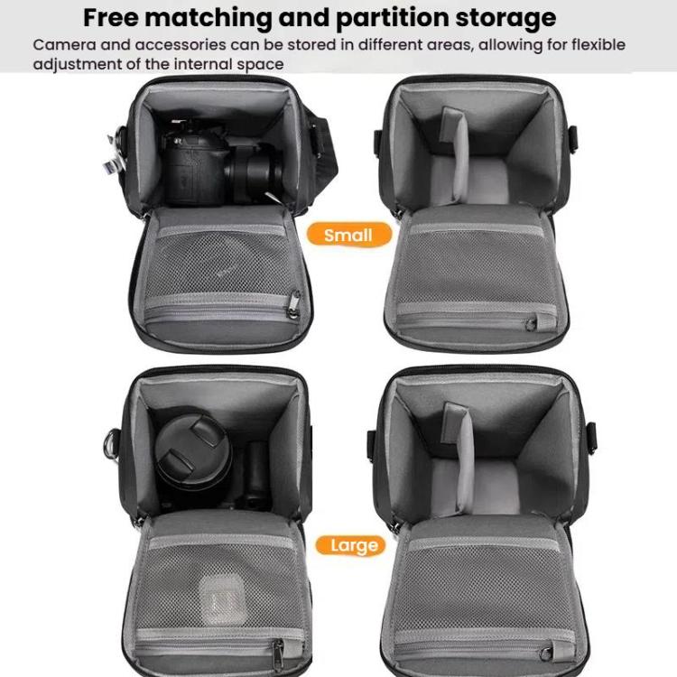 Cwatcun D1 Small Lightweight Portable Leather Film Material Camera Crossbody Bag