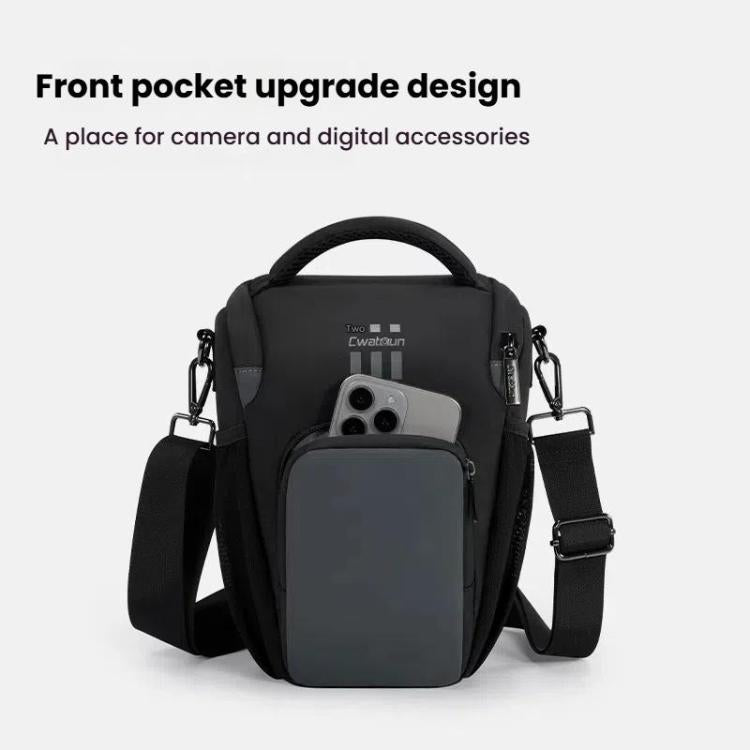 Cwatcun D1 Small Lightweight Portable Leather Film Material Camera Crossbody Bag