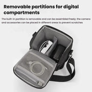 Cwatcun D1 Small Lightweight Portable Leather Film Material Camera Crossbody Bag