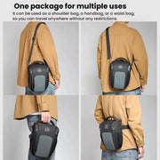 Cwatcun D1 Small Lightweight Portable Leather Film Material Camera Crossbody Bag