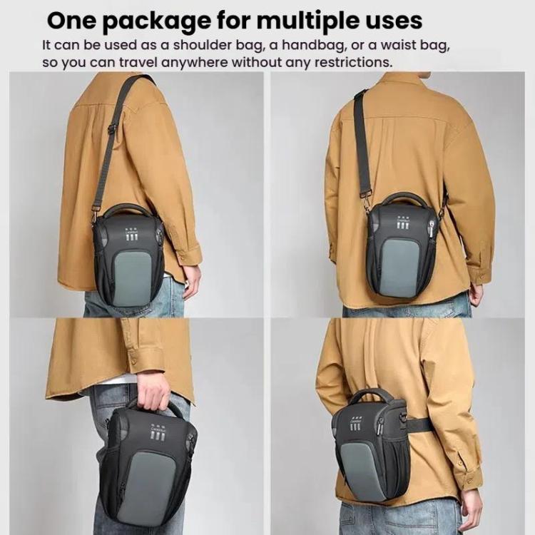 Cwatcun D1 Small Lightweight Portable Leather Film Material Camera Crossbody Bag