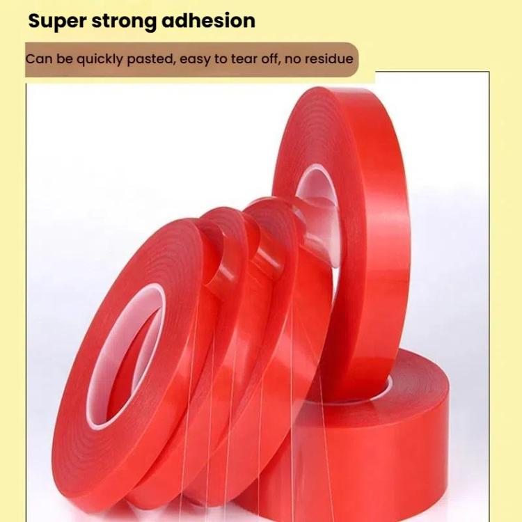 5rolls 0.2mm Thick Acrylic Polyester PET Double Sided Adhesive Tape, 10m/roll, Width: 4mm