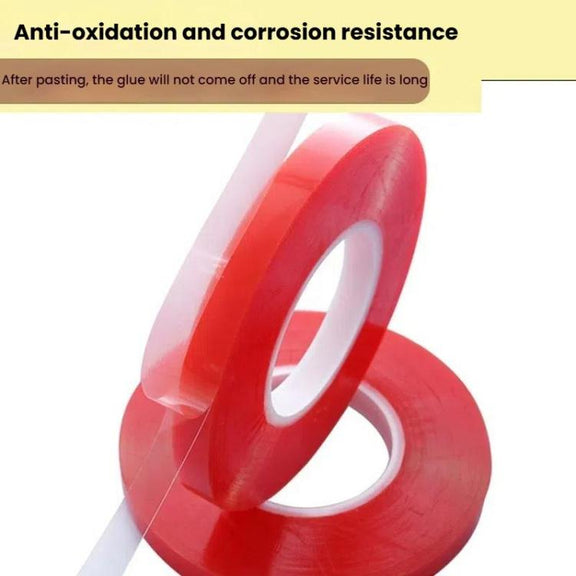 5rolls 0.2mm Thick Acrylic Polyester PET Double Sided Adhesive Tape, 10m/roll, Width: 4mm