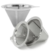 304 Stainless Steel Coffee Filter Reusable Mesh for Pour Over/Drip Coffee Maker, Spec: 1-2 Cups