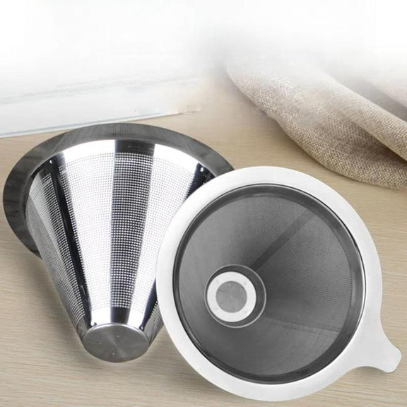 304 Stainless Steel Coffee Filter Reusable Mesh for Pour Over/Drip Coffee Maker, Spec:  4-6 Cups