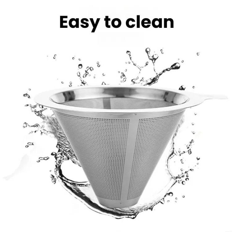 304 Stainless Steel Coffee Filter Reusable Mesh for Pour Over/Drip Coffee Maker, Spec:  2-4 Cups - free shipping - PMC TechLife - Order now!