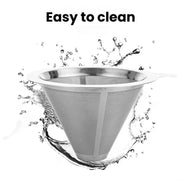 304 Stainless Steel Coffee Filter Reusable Mesh for Pour Over/Drip Coffee Maker, Spec:  2-4 Cups