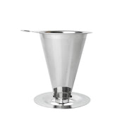 V60 Stainless Steel Coffee Filter with Base for Pour Over Brewing, Spec: 1-3 Cups  300-mesh