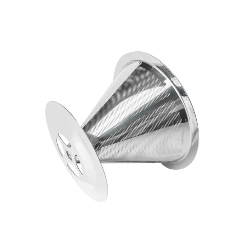 V60 Stainless Steel Coffee Filter with Base for Pour Over Brewing, Spec: 1-2 Cups 300-mesh - free shipping - PMC TechLife - Order now!
