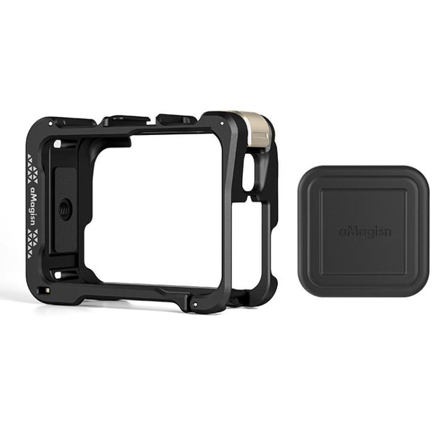 For Insta360 Ace Pro 2 / Ace Pro Camera AMagisn Quick Release Metal Cage Horizontal & Vertical Shooting Protective Frame(Black)