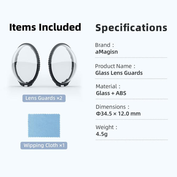 For Insta360 X5 Camera aMagisn Lens Guard Protector Detachable Anti-Scratch Glass Cover Standard Edition