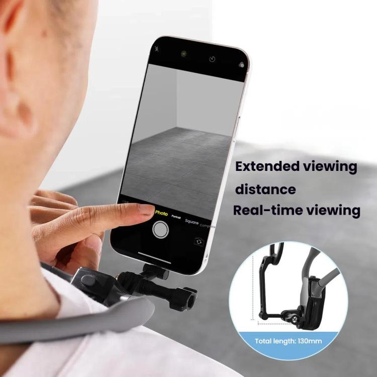 Adjustable Magnetic Neck Mount Phone Holder Quick-Release Chest Strap POV Mount For Sports & Vlogging(Black)