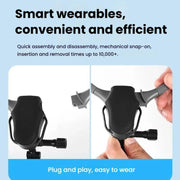 Adjustable Magnetic Neck Mount Phone Holder Quick-Release Chest Strap POV Mount For Sports & Vlogging(Black)