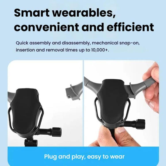 Adjustable Magnetic Neck Mount Phone Holder Quick-Release Chest Strap POV Mount For Sports & Vlogging(Black)
